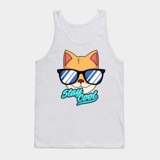 "Stay Cool" Cat w/ Sunglasses Tank Top